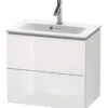 Duravit L-Cube - Wastafelonderkast Compact, 550x620x391 Mm, 2 Laden, Glanzend Wit LC625602222