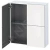 Duravit L-Cube - Hoge Badkamerkast 800x700x243 Mm, 2 Deuren, Glanzend Wit LC116702222 -Badkamerartikelen Winkel 60d690e71ab423ba14a7ffbd