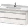 Duravit Ketho - Wastafelonderkast 480x1000x455 Mm, 2 Laden, Glanzend Wit KT664502222 -Badkamerartikelen Winkel 637c145b1e220feb306b3964