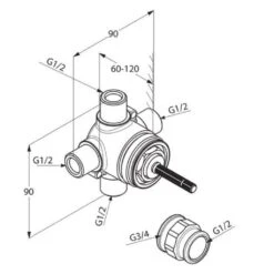 Kludi Toebehoren - Inbouwdeel 2 Weg Omstelling 29747 -Badkamerartikelen Winkel 656d0082a9aea16d5fd694d6