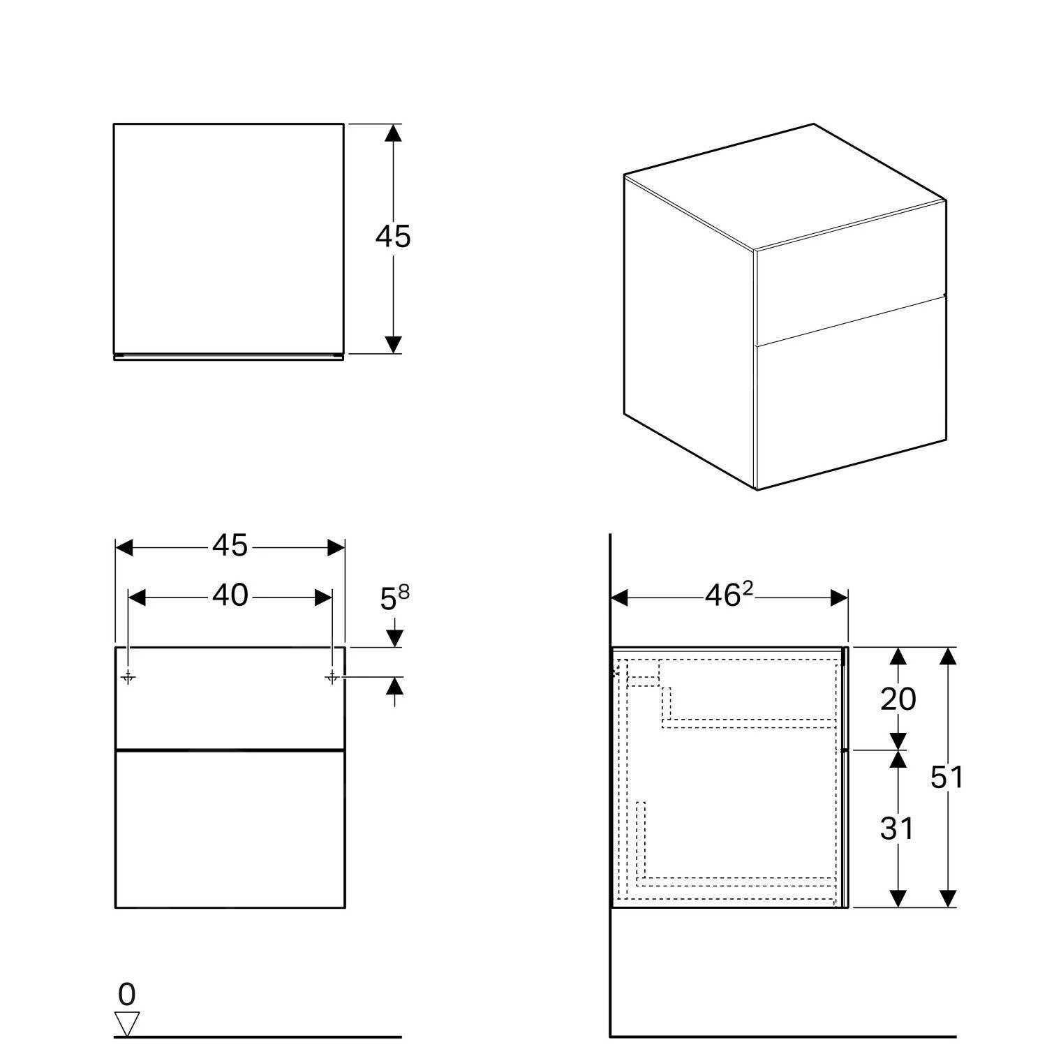 Geberit Xeno 2 - Onderbouw Zijkast Met Laden 450x510 Mm, Glanzend Wit 500.504.01.1 4 Geberit Xeno 2 - Onderbouw Zijkast Met Laden 450x510 Mm, Glanzend Wit 500.504.01.1 - Afbeelding 2