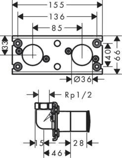 Hansgrohe Rainfinity - Inbouwedeel Voor Showerpipe 360 1jet 26840180 -Badkamerartikelen Winkel 66558340cfe006fdfcc52cd4
