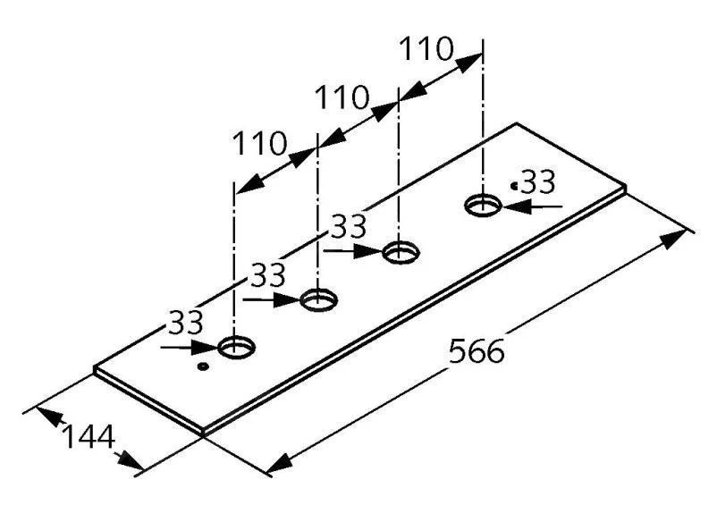 Kludi Toebehoren - Zichtbare Montageplaat Voor 4-gats Badkraan, Messing 1602145 4 Kludi Toebehoren - Zichtbare Montageplaat Voor 4-gats Badkraan, Messing 1602145 - Afbeelding 2