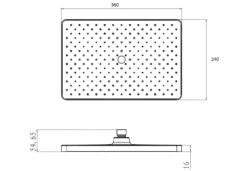 Kielle Vega - Hoofddouche 360 X 240 Mm, 1jet, Douchearm 430 Mm, Mat Zwart 20118SE4 -Badkamerartikelen Winkel 6a5d79aa661849d0146ee506