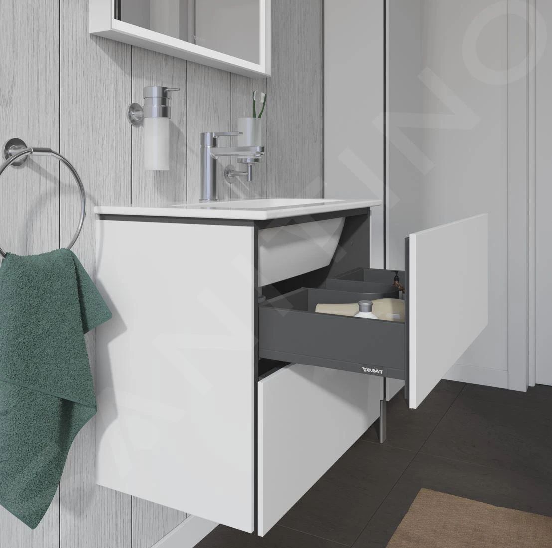 Duravit L-Cube - Wastafelonderkast Compact, 550x620x391 Mm, 2 Laden, Glanzend Wit LC625602222 9 Duravit L-Cube - Wastafelonderkast Compact, 550x620x391 Mm, 2 Laden, Glanzend Wit LC625602222 - Afbeelding 7