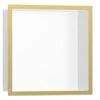 Hansgrohe XtraStoris Individual - Inbouwnis Met Designlijst, 300x300x100 Mm, Mat Wit/gepolijst Goud 56099990 -Badkamerartikelen Winkel 6f1180956cf0aecbb870caa8