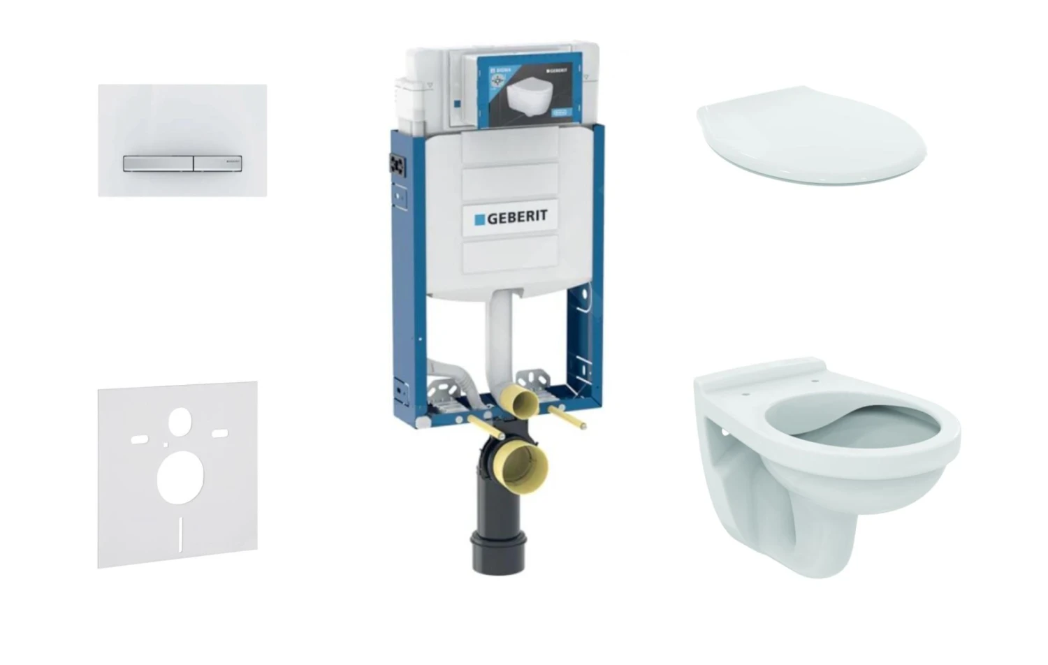 Geberit Kombifix - Set Voorwandinstallatie, Closet Alpha Met WC-zitting, SIGMA50 Bedieningsknop, Alpine Wit 110.302.00.5 NR8 3 Geberit Kombifix - Set Voorwandinstallatie, Closet Alpha Met WC-zitting, SIGMA50 Bedieningsknop, Alpine Wit 110.302.00.5 NR8