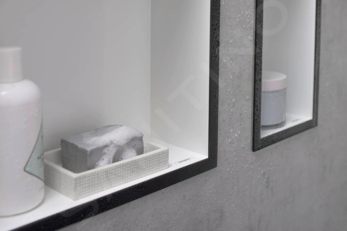 Hansgrohe XtraStoris Individual - Inbouwnis Met Designlijst, 300x300x100 Mm, Mat Wit/mat Zwart 56099670 5 Hansgrohe XtraStoris Individual - Inbouwnis Met Designlijst, 300x300x100 Mm, Mat Wit/mat Zwart 56099670 - Afbeelding 3