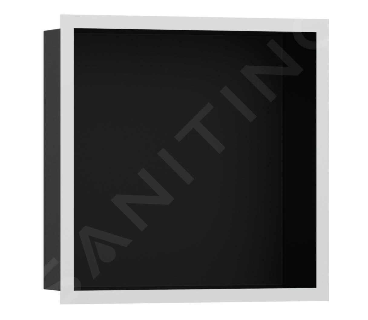 Hansgrohe XtraStoris Individual - Inbouwnis Met Designlijst, 300x300x100 Mm, Mat Zwart/mat Wit 56098700 3 Hansgrohe XtraStoris Individual - Inbouwnis Met Designlijst, 300x300x100 Mm, Mat Zwart/mat Wit 56098700
