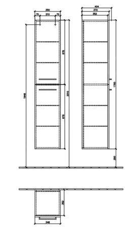 Villeroy & Boch Avento - Hoge Badkamerkast, 350x1760x372 Mm, 2 Deuren, Nordic Oak A89400VJ -Badkamerartikelen Winkel 83235a2b0a96aa8f216382b4 1