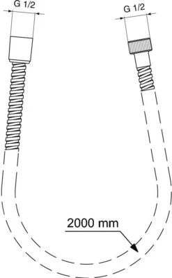 Ideal Standard Idealrain - Doucheslang Metalflex 2000 Mm, Chroom BF200AA -Badkamerartikelen Winkel 84a960c23710f24e37b3ebce