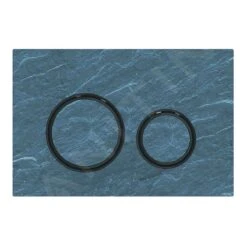 Geberit Sigma21 - Bedieningsplaat, Dual Flush Spoeling, Mustang Leisteen/zwart Chroom 115.651.JM.1