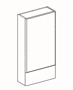 Geberit Selnova Square - Spiegelkast 850x418x176 Mm, 2 Deuren, Glanzend Wit 500.155.01.1 -Badkamerartikelen Winkel 878202c2cbe363227e37eff8