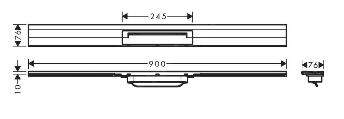 Hansgrohe RainDrain Flex - Douchegoot Met Rvs Rooster 900, Wandmodel, Inkortbaar, Mat Wit 56052700 4 Hansgrohe RainDrain Flex - Douchegoot Met Rvs Rooster 900, Wandmodel, Inkortbaar, Mat Wit 56052700 - Afbeelding 2