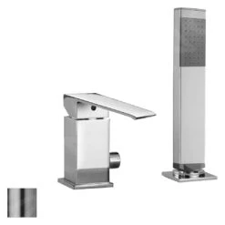 Paffoni Level - Badrandkraan, 2-gats, Rvs LES041ST