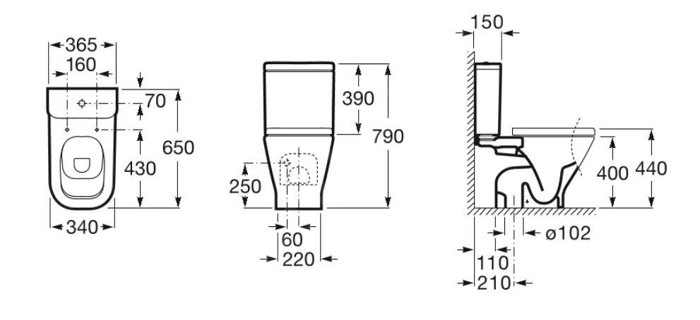 Roca The Gap - Duoblokpot, Afvoer Onderaan, Wit A342478000 4 Roca The Gap - Duoblokpot, Afvoer Onderaan, Wit A342478000 - Afbeelding 2