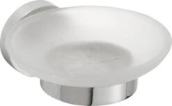 Sapho X-Round - Zeepschaal Met Houder, Glas/chroom XR803