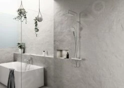 Hansa Micra - Doucheset Style 200 Met Thermostaat, Thermo Cool, ECO, Chroom 44350230 -Badkamerartikelen Winkel 919a60cab8f6cb8fa41fcb91