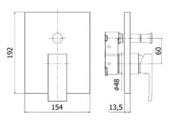 Paffoni Level - Inbouwkraan Voor 2 Uitgangen, Chroom LESBOX015CR -Badkamerartikelen Winkel 9253814daf3929ffb54cd20b