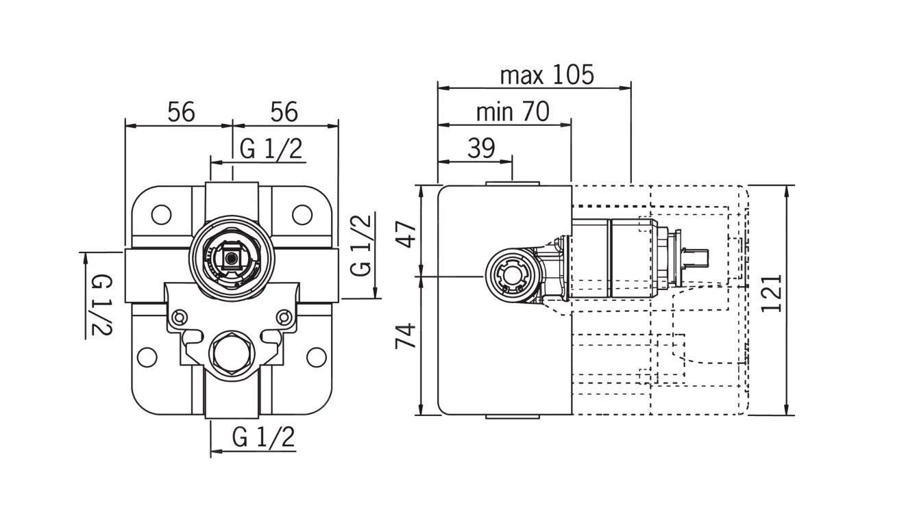 Hansa Inbouwdelen - Inbouw Basisgarnituur 50000100 4 Hansa Inbouwdelen - Inbouw Basisgarnituur 50000100 - Afbeelding 2