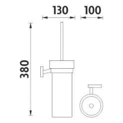 Nimco Keira - Closetborstelgarnituur, Mat Glas/chroom KE 22094W-26 -Badkamerartikelen Winkel 93b08f2bbf8c0b187aa4647e