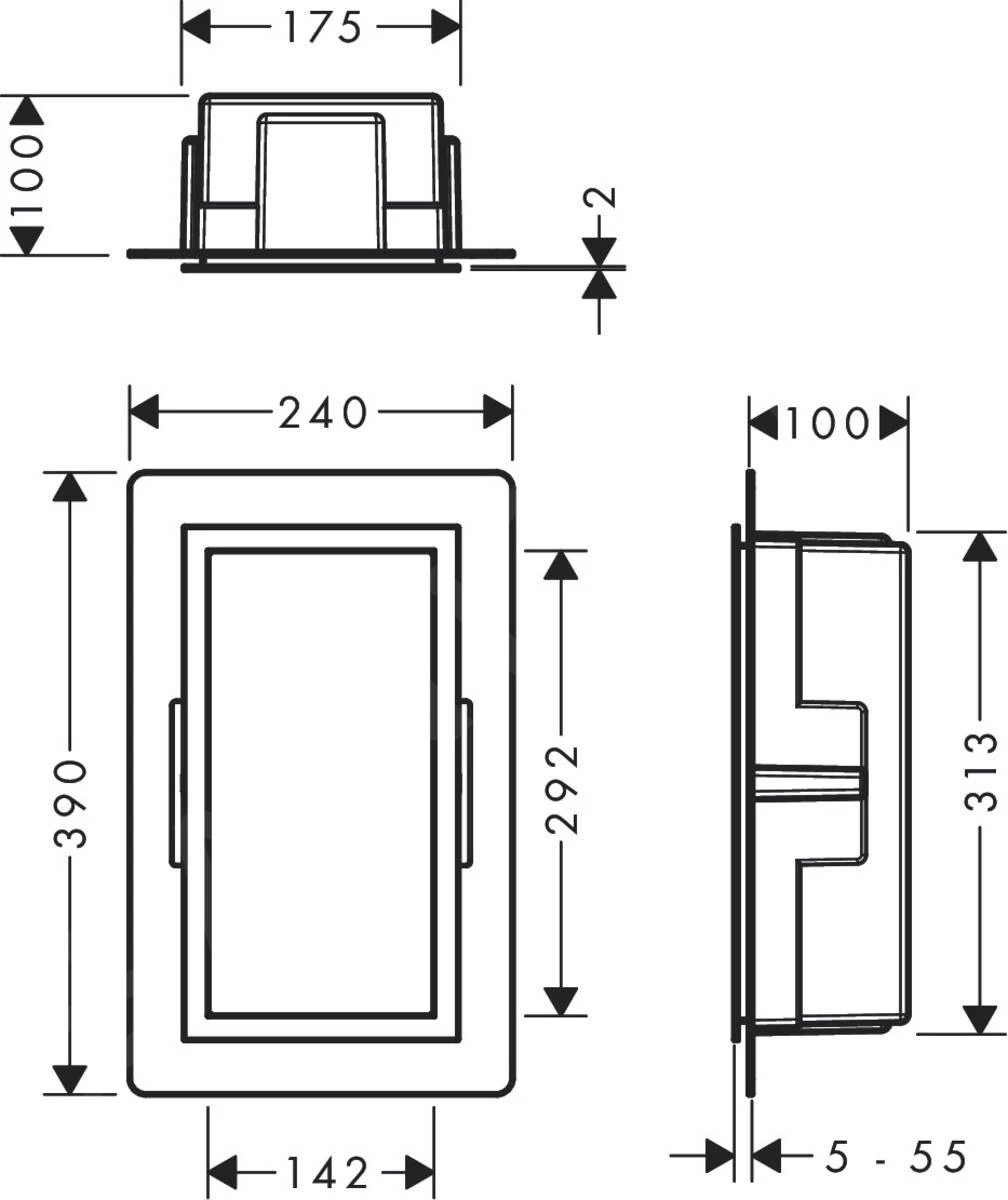 Hansgrohe XtraStoris Individual - Inbouwnis Met Designlijst, 300x150x100 Mm, Mat Wit 56096700 4 Hansgrohe XtraStoris Individual - Inbouwnis Met Designlijst, 300x150x100 Mm, Mat Wit 56096700 - Afbeelding 2