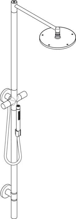 Axor Starck - Doucheset Met Kraan, Diameter 24 Cm, 1 Straalsoort, Geborsteld Zwart Chroom 12670340 -Badkamerartikelen Winkel 957a9ea9638ee504197373b4