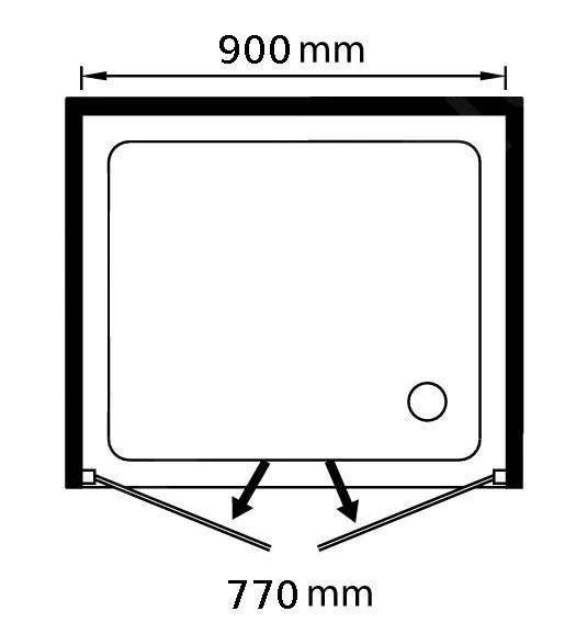 Lansanit LitLUX Slim Tadao - Douchedeur 2 Delig 900 Mm, Glanzend Aluminium/helder Glas PD2-90 4 Lansanit LitLUX Slim Tadao - Douchedeur 2 Delig 900 Mm, Glanzend Aluminium/helder Glas PD2-90 - Afbeelding 2