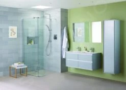 Ideal Standard Connect Air - Hoge Kast 400x300x1600 Mm, Glanzend Lichtgrijs/wit Mat E0832EQ -Badkamerartikelen Winkel 9876ce678909eb184f6662f9