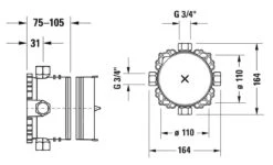 Duravit Toebehoren - Basisset Voor Inbouwkranen GK0900001000 -Badkamerartikelen Winkel 9ba8c2c7434b65bbe624fb2c