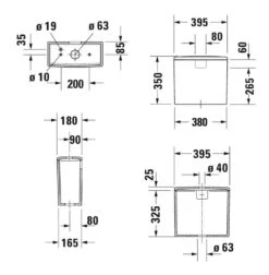Duravit Soleil By Starck - Spoelreservoir, Aansluiting Links Onderaan, DualFlush, Wit 0945100005 -Badkamerartikelen Winkel 9c53f0fe06e6407e2c05b5ea