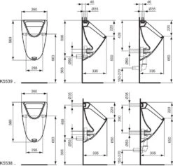 Ideal Standard Urinoirs - Urinoir, Achterinlaat, Wit V553801 -Badkamerartikelen Winkel 9e83308fc2314c6890c63032