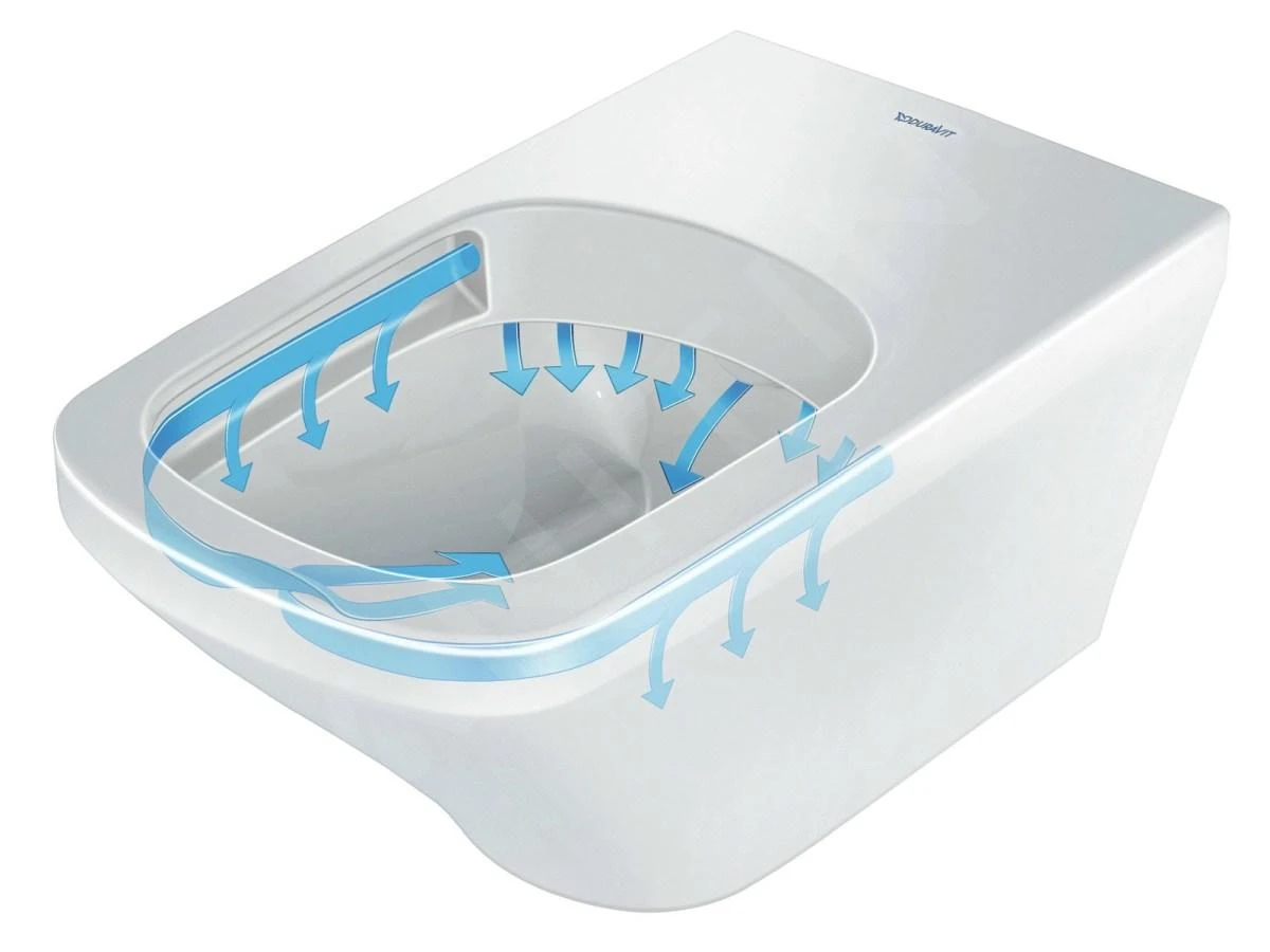 Duravit D-Neo - Hangend Toilet, Rimless, WonderGliss, Wit 25780900001 7 Duravit D-Neo - Hangend Toilet, Rimless, WonderGliss, Wit 25780900001 - Afbeelding 5