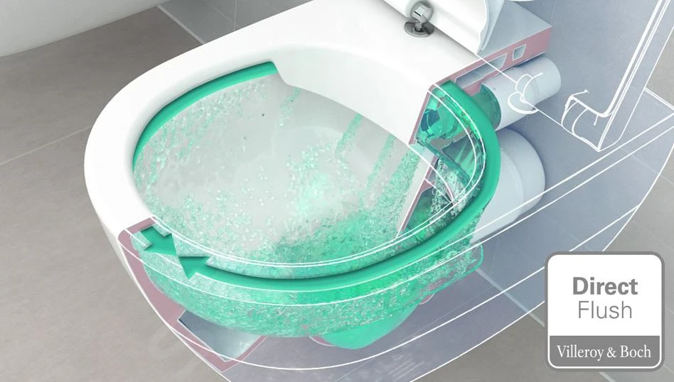 Geberit Kombifix - Set Voorwandinstallatie, Toilet En Zitting Villeroy & Boch, Bedieningspaneel Sigma30, DirectFlush, SoftClose, CeramicPlus, Mat Chroom/chroom 110.302.00.5 NB7 11 Geberit Kombifix - Set Voorwandinstallatie, Toilet En Zitting Villeroy & Boch, Bedieningspaneel Sigma30, DirectFlush, SoftClose, CeramicPlus, Mat Chroom/chroom 110.302.00.5 NB7 - Afbeelding 9