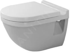 Duravit Starck 3 - Hangend Toilet Met Vlakspoel, Met WonderGliss, Wit 22010900001