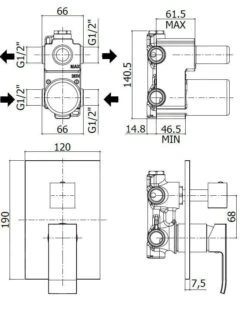 Paffoni Elle - Inbouw Douchekraan Met Omstelkraan, 2 Functies, Chroom EL018CR -Badkamerartikelen Winkel ad435aede9ade751ed94976d