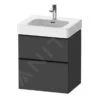 Duravit D-Neo - Wastafelkast 625x584x452 Mm, 2 Laden, Grafiet Mat DE4376049490000