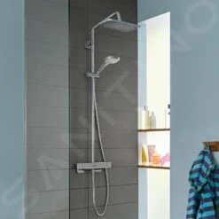 Hansgrohe Croma - Showerpipe Douchset Met Thermostaat, 1jet, Chroom 27630000 -Badkamerartikelen Winkel b3566c87820872eb9c3f0e38