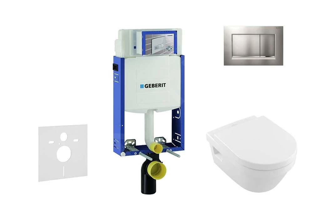 Geberit Kombifix - Set Voorwandinstallatie, Toilet En Zitting Villeroy & Boch, Bedieningspaneel Sigma30, DirectFlush, SoftClose, CeramicPlus, Mat Chroom/chroom 110.302.00.5 NB7 3 Geberit Kombifix - Set Voorwandinstallatie, Toilet En Zitting Villeroy & Boch, Bedieningspaneel Sigma30, DirectFlush, SoftClose, CeramicPlus, Mat Chroom/chroom 110.302.00.5 NB7