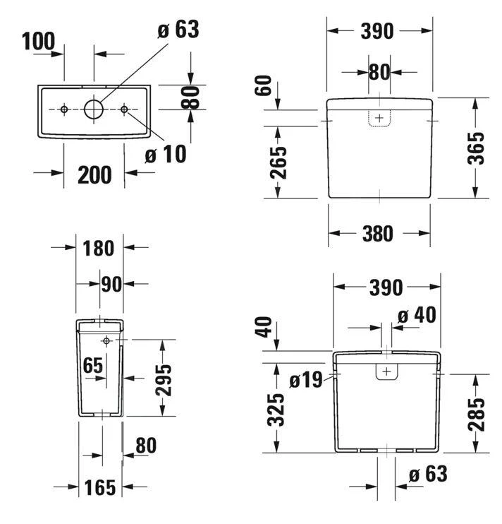 Duravit Starck 3 - Jachtbak 390x185 Mm, Wateraansluiting Rechts Of Links, Met WonderGliss, Wit 09200000051 4 Duravit Starck 3 - Jachtbak 390x185 Mm, Wateraansluiting Rechts Of Links, Met WonderGliss, Wit 09200000051 - Afbeelding 2