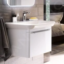 Geberit MyDay - Wastafelonderkast, 495x410x430 Mm, 1 Schuiflade Met LED-verlichting, Glanzend Wit Y824060000 -Badkamerartikelen Winkel b6db38c37c284fc2fc5278bf