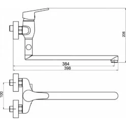 Novaservis Titania Iris New - Opbouw Badkraan, Chroom 94473/1,0 -Badkamerartikelen Winkel baf03968836e9fcaac050dd2