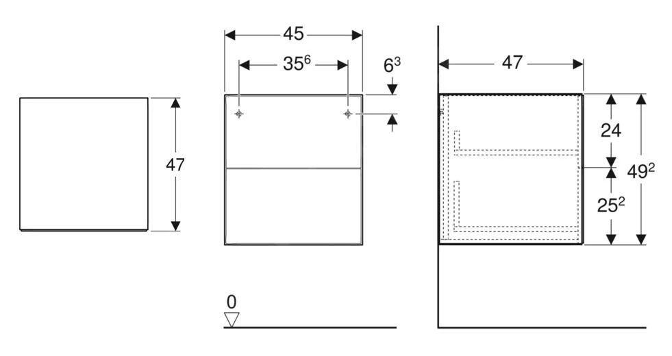 Geberit ONE - Zijkast 45x49x47 Cm, 2 Laden, Eiken 505.077.00.5 4 Geberit ONE - Zijkast 45x49x47 Cm, 2 Laden, Eiken 505.077.00.5 - Afbeelding 2