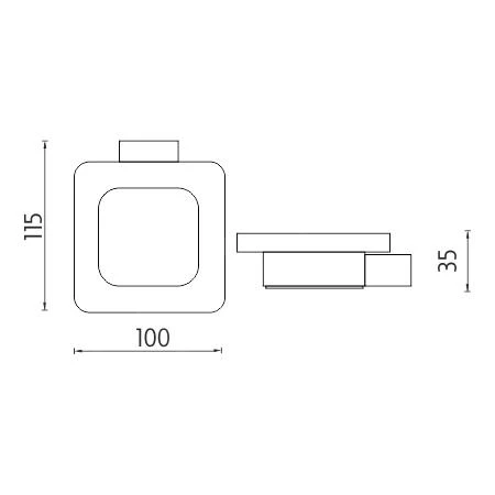 Kielle Vega - Zeephouder, Mat Glas/chroom 40318010 4 Kielle Vega - Zeephouder, Mat Glas/chroom 40318010 - Afbeelding 2