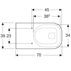Geberit Selnova Comfort - Square Wandcloset, 700x390 Mm, Vlakspoel, Wit 500.792.01.1 -Badkamerartikelen Winkel c6346a863bec4ff01b6377e8