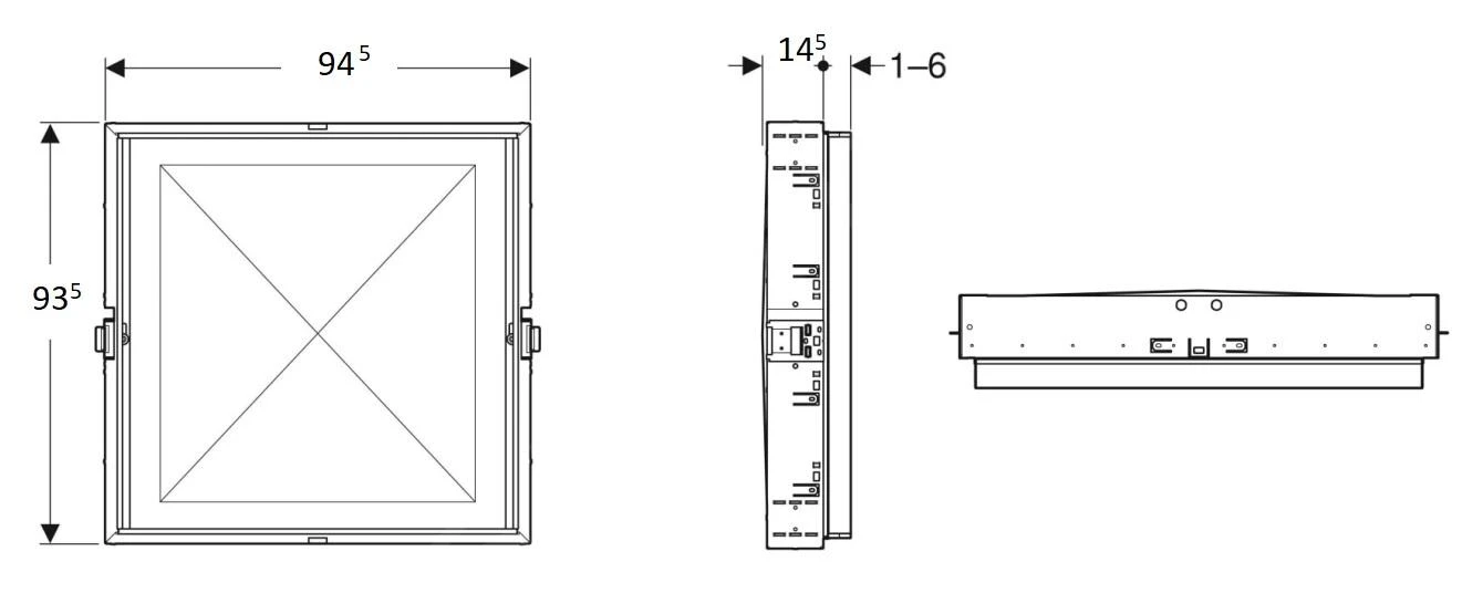 Geberit ONE - Ruwbouwbox 945x935x145 Mm, Voor Geberit ONE Inbouwspiegelkast Met Hoogte 900 Mm 111.943.00.1 4 Geberit ONE - Ruwbouwbox 945x935x145 Mm, Voor Geberit ONE Inbouwspiegelkast Met Hoogte 900 Mm 111.943.00.1 - Afbeelding 2