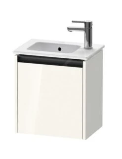 Duravit Ketho.2 - Wastafelkast 440x410x292 Mm, 1 Deur, Scharnieren Links, Glanzend Wit K25060L22220000