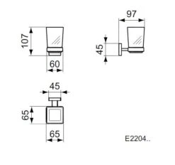 Ideal Standard IOM Square - Dubbele Bekerhouder, Mat Glas/chroom E2204AA -Badkamerartikelen Winkel ca6c48cce4cc8091a1761271