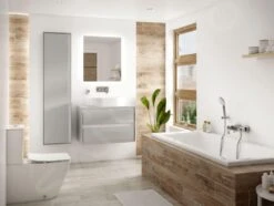 Ideal Standard Connect Air - Hoge Kast 400x300x1600 Mm, Glanzend Lichtgrijs/wit Mat E0832EQ -Badkamerartikelen Winkel ccf32101c8ac48e5ef9f647c