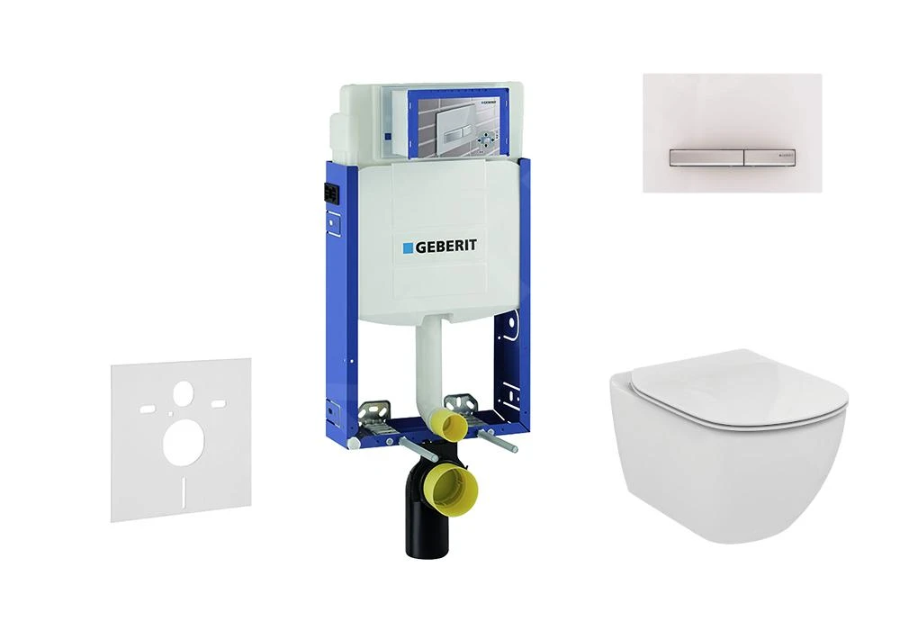 Geberit Kombifix - Inbouwreservoir Voor Hangend Toilet Met SIGMA50 Bedieningsknop, Alpine Wit + Ideal Standard Tesi - Hangend Toilet En Wc-bril 110.302.00.5 NF8 3 Geberit Kombifix - Inbouwreservoir Voor Hangend Toilet Met SIGMA50 Bedieningsknop, Alpine Wit + Ideal Standard Tesi - Hangend Toilet En Wc-bril 110.302.00.5 NF8
